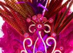 Helmet Decorated With Bright Stones And Feathers For Carnival Stock Photo