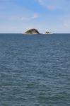 Two Tropical Island On Dark Blue Sea Stock Photo