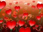 Red Hearts Background Represents In Love And Abstract Stock Photo