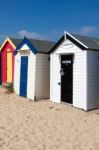 Southwold, Suffolk/uk - June 2 : Colourful Beach Huts In Southwo Stock Photo