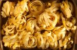 Fettuccine Pasta Italian Food Still Life Close Up Macro Stock Photo