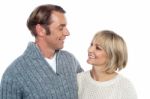 Middle Aged Caucasian Couple In Love Stock Photo