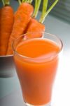 Fresh Carrot Juice Stock Photo