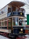 Stanley, County Durham/uk - January 20 : Old Tram At The North O Stock Photo