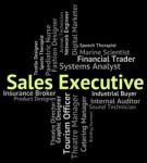 Sales Executive Means Senior Administrator And Career Stock Photo