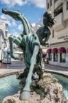 Statue Of The Beautiful One Of The Sea In The Old Town Of Marbel Stock Photo