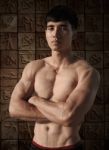 Portrait Muscular Male Stock Photo