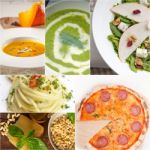 Healthy And Tasty Italian Food Collage Stock Photo