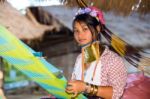 Karen Tribal Girl From Padaung Long Neck Hill Tribe Village Stock Photo