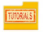 File Tutorials Indicates Study Folder And School Stock Photo