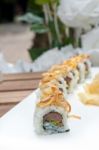 Japanese Sushi Rolls Maki Sushi Stock Photo