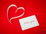 Paper Heart Valentine Stock Photo