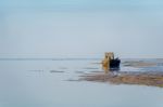 Harty Island, Kent/uk - January 17 : View Of An Old Boat On The Stock Photo