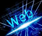 Web Word Means Net Text And Websites Stock Photo