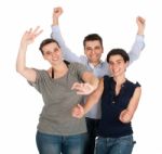 Brother And Sisters Having Fun Stock Photo