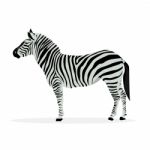 Illustration Of Zebra Profile Isolated On White Background Stock Photo