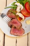 Beef Filet Mignon Grilled With Vegetables Stock Photo