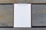 White Paper On Clipboard Stock Photo