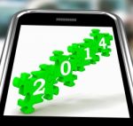 2014 On Smartphone Shows Future Resolutions Stock Photo