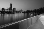 Story Bridge In Brisbane. Black And White Stock Photo