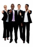 Business People Showing Thumbs Up Stock Photo