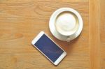 Coffee And Smartphone Is Modern Lifstyle Stock Photo