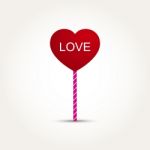  Love Heart Lollipop Stock Photo