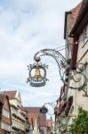 Gasthof Hanging Sign In Rothenburg Stock Photo