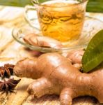 Tea On Patio Represents Outside Patios And Cup Stock Photo