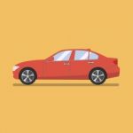 Car Flat Icon Stock Photo