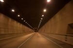 Driving Through Virginia Tunnel Stock Photo