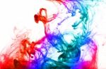 Multicolor Ink Drop Stock Photo