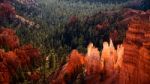 Sunlit Hoodoos In Bryce Canyon Stock Photo