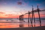 Old Wooden Bridge Stock Photo