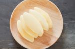 Traditional Thai Cookies On Wooden Plate Stock Photo