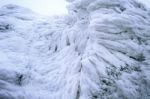 Wind Painted Snow Texture Pattern On Stone Background, Winter Background Stock Photo