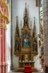 Interior View Of St. Vitus Church In Krumlov Stock Photo