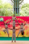 Acrobatic Kenya Show In Dusit Zoo, In The July 27, 2016. Bangkok Thailand Stock Photo