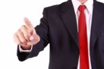 Business Man Pointing Finger Stock Photo