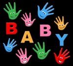 Baby Hands Represents Parenthood Newborn And Parenting Stock Photo