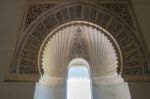 View Of A Decorative Arch In The Alcazaba Fort And Palace In Mal Stock Photo