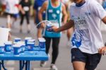 Bangkok, Thailand - November 17 : Unidentified Runner Catching U Stock Photo