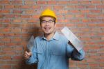 Construction Technician Stock Photo