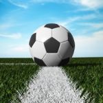 Soccer Ball On Grass Stock Photo