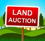 Land Auction Shows Winning Bid And Acres Stock Photo