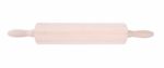 Light Wooden Rolling Pin On White Background Stock Photo