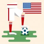 Usa National Soccer Kits Stock Photo