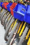 Row Of Bicycles Stock Photo