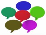 Blank Speech Balloon Shows Copyspace For Thought Chat Or Idea Stock Photo