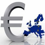 Europe Flag With Euro Symbol Stock Photo